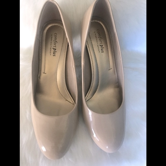 Comfort Plus Nude Patent Pump